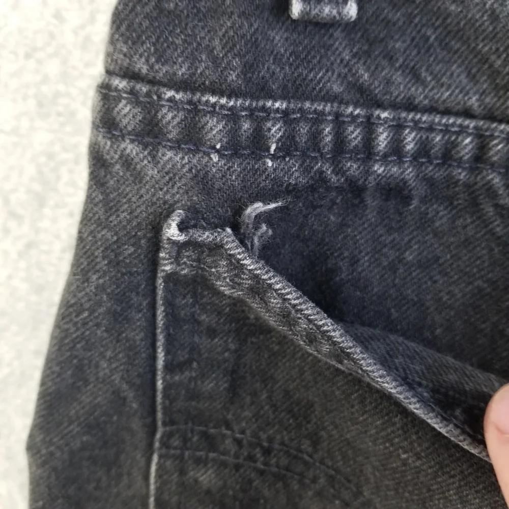 VTG Levi's 505‎ Jeans Mens 38x30 Fits 34x26 Black Orange Tab Hemmed Made in USA